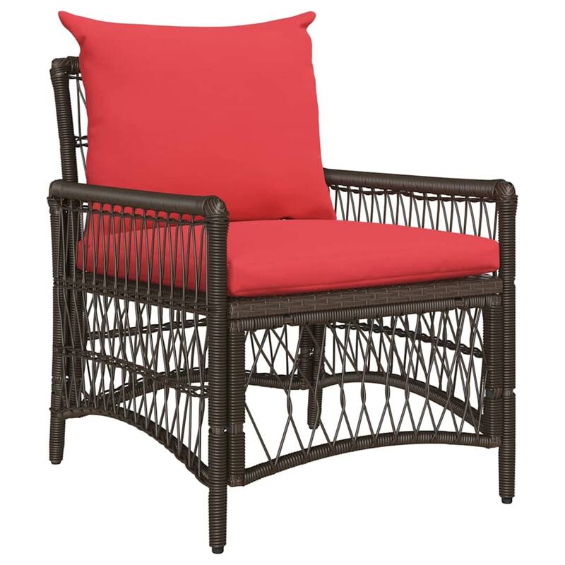 vidaXL Garden Chair Brown 60 x 70 x 78cm poly rattan