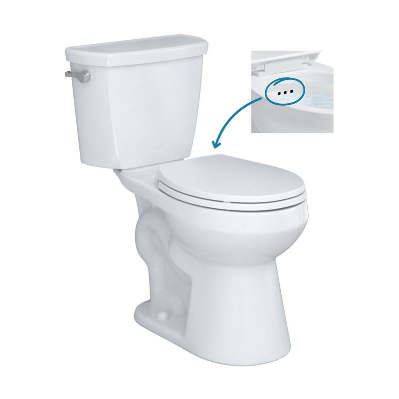CRAFT + MAIN TL-5800AFH-R Easley Flush Guard 1.28 GPF Two Piece Round - White