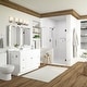 preview thumbnail 3 of 26, Design House White Camilla Cultured Marble Vanity Top Single Bowl Sink