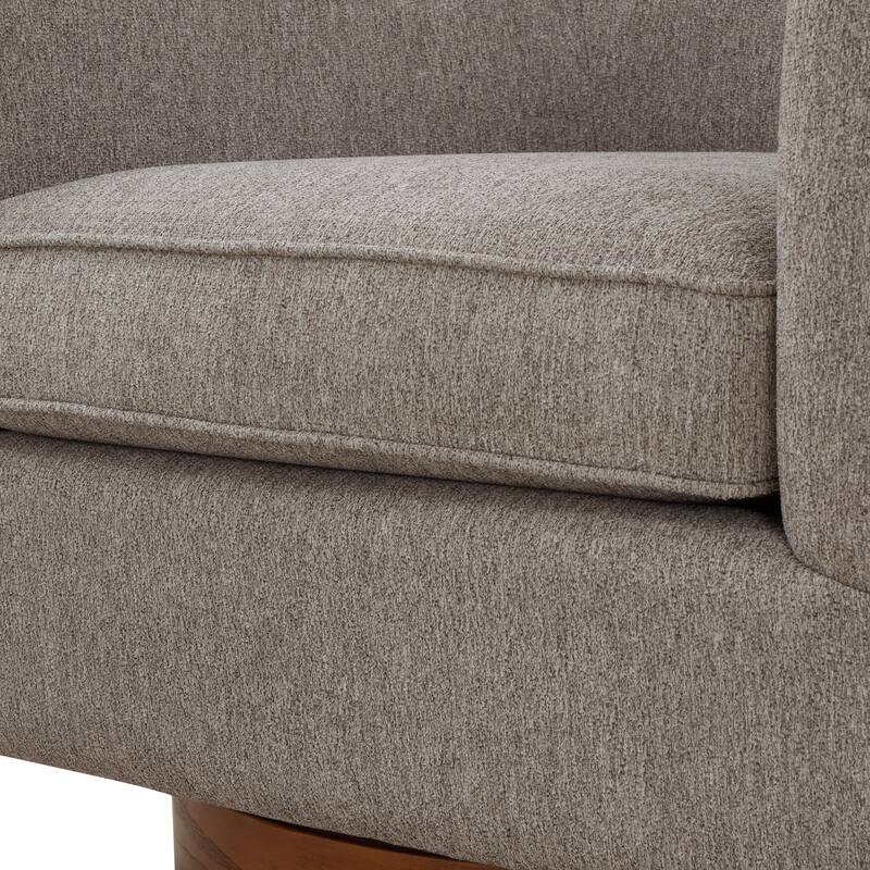 Maxine Chenille Fabric Wood Base Swivel Accent Chair by Greyson Living - 28.5"W x 28.75"D x 28"H