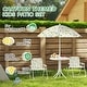 preview thumbnail 7 of 25, Qaba Kids Picnic Table and Chair Set, Outdoor Activity Table with Foldable Chairs, Removable Umbrella, Green