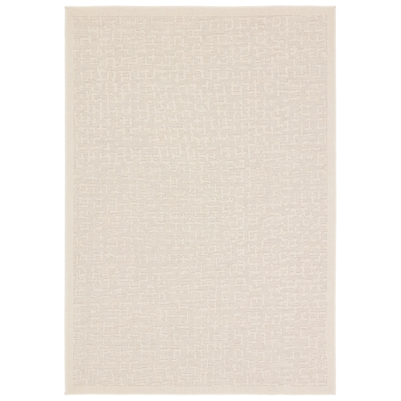 Axiom Indoor/Outdoor Abstract Cream Area Rug