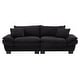 preview thumbnail 2 of 16, 84 Inch Modern Style Sleeper Sofa, Corduroy Upholstered Sofa with Pillows,Deep Seat