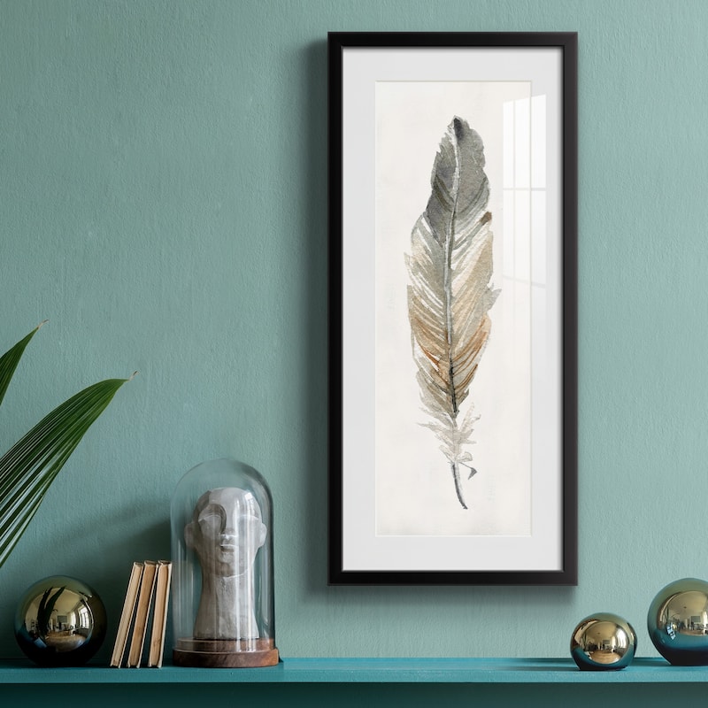 Neutral Feather I-Premium Gallery Framed Print