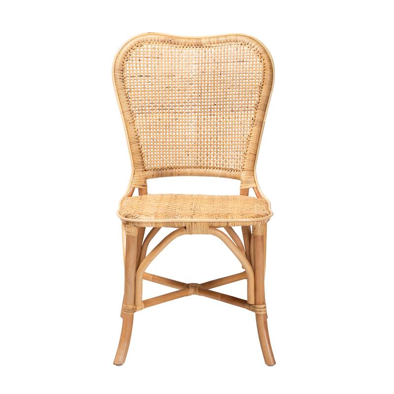 Irene Modern Bohemian Natural Rattan Dining Chair