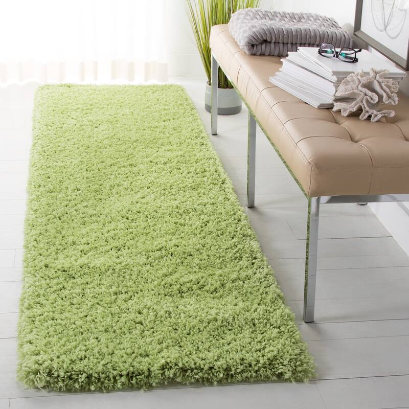 SAFAVIEH Handmade Classic Shag Nakhshun Rug - 2' x 3' - Lime
