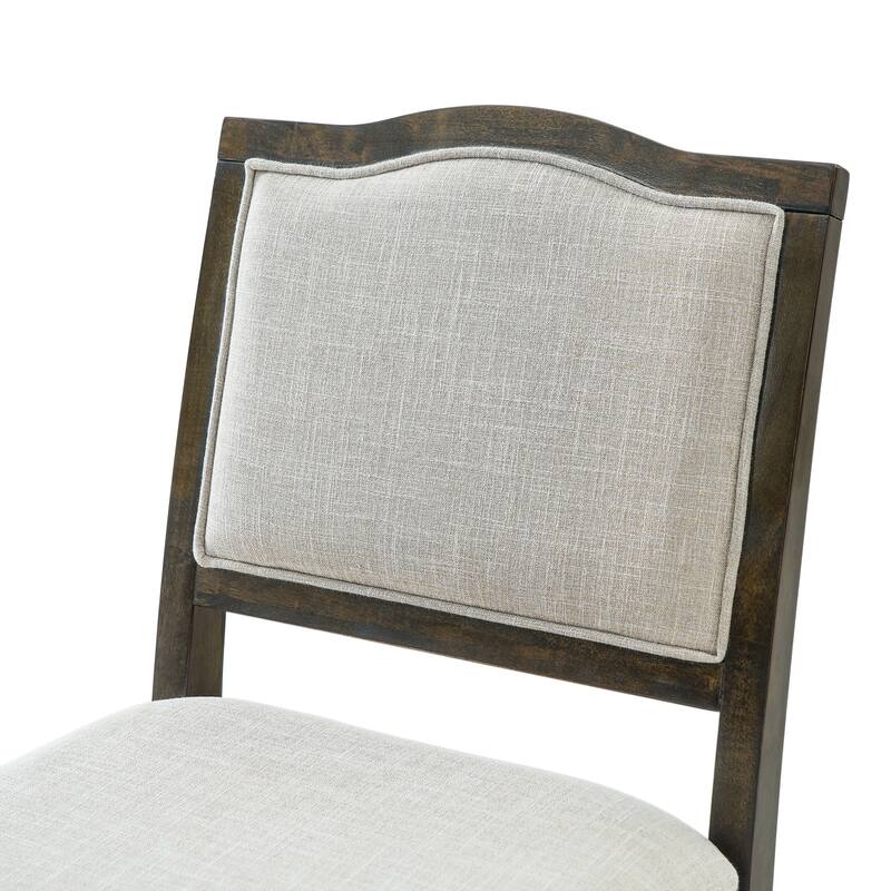 Roomfitters Counter Height Bar Stools Set of 2, Upholstered Bar Chairs with Back, Rubber Wood Frame for Kitchen Island