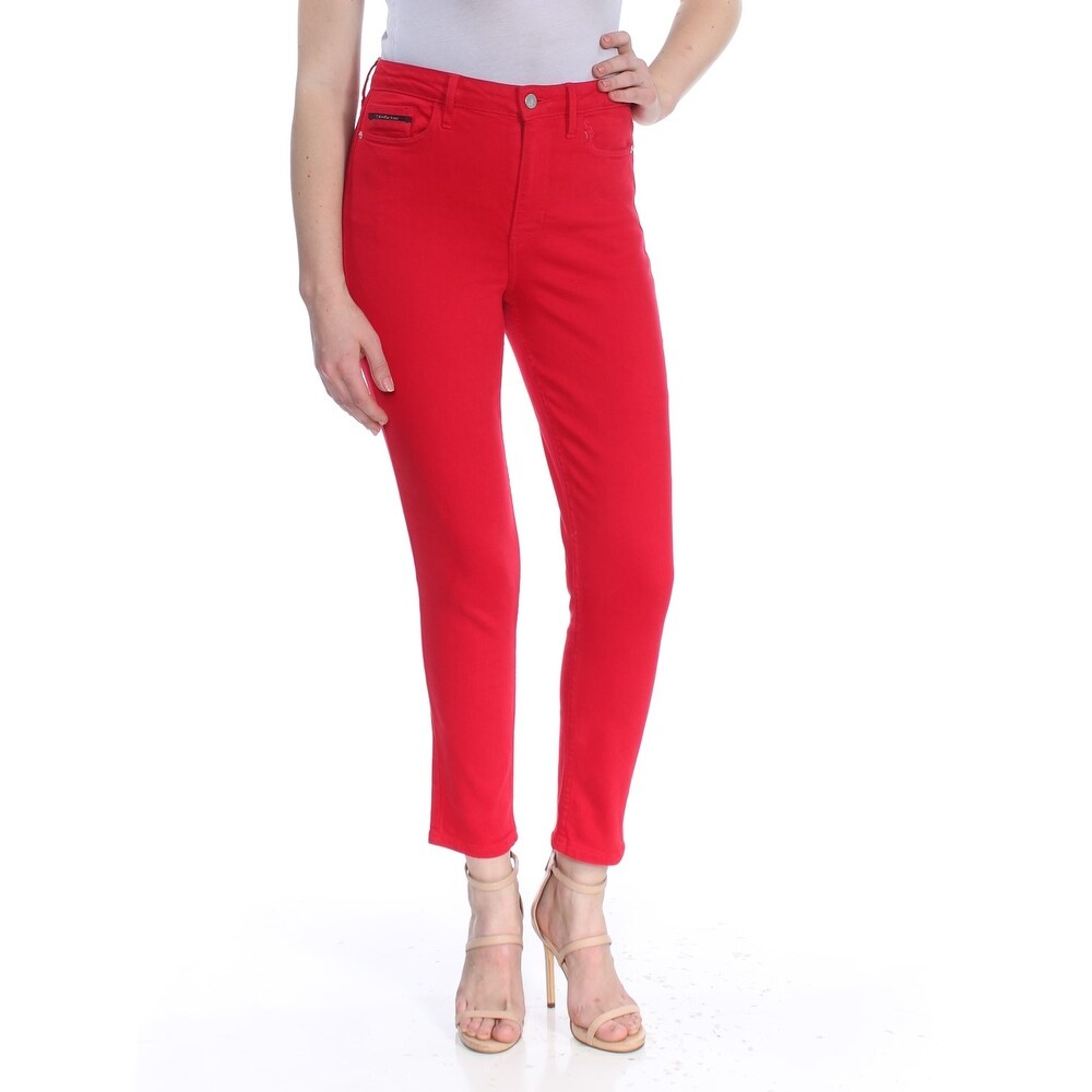red denim jeans ladies