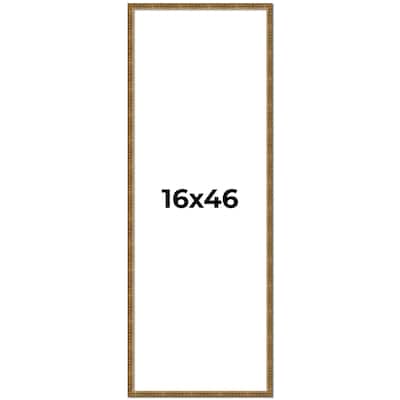 16x46 Frame Gold Solid Wood Picture Frame - Complete Modern Photo