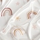 preview thumbnail 2 of 4, Sweet Jojo Designs Boho Rainbow Girl Satin Fitted Crib Sheet Blush Pink Yellow Bohemian Modern Neutral Vintage Gold Mauve Beige