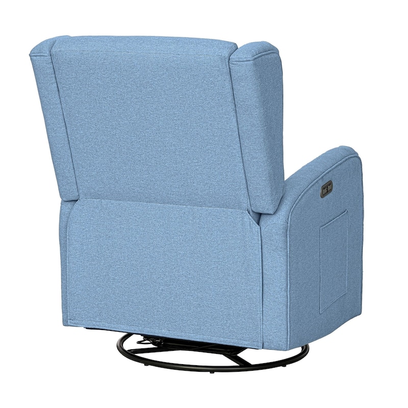 Madison Park Candace Power Recliner 3-in-1 with Swivel, Glider, USB Ports