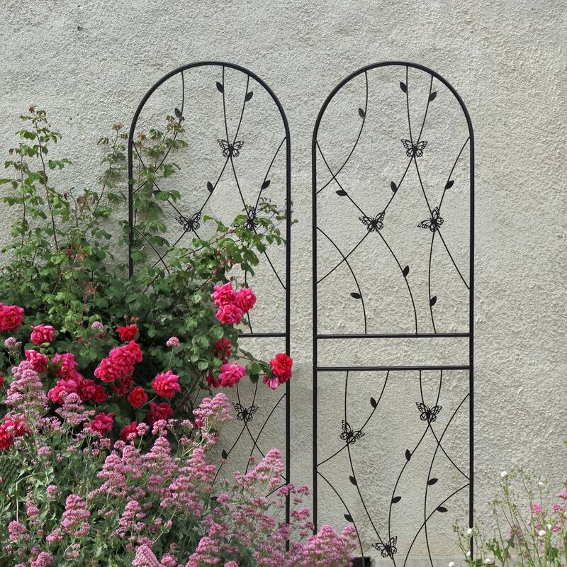 2 Pack Metal Garden Trellis Rustproof Trellis for Climbing Plants Outdoor Flower Support