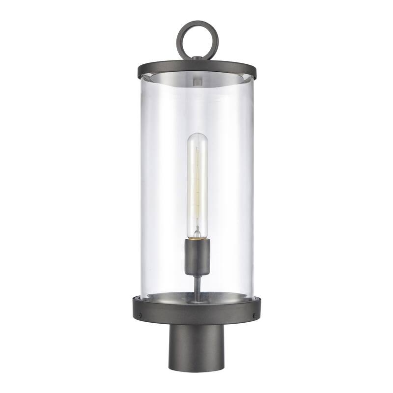 Elk Home Hopkins 20.75'' High 1-Light Outdoor Post Light - Charcoal Black