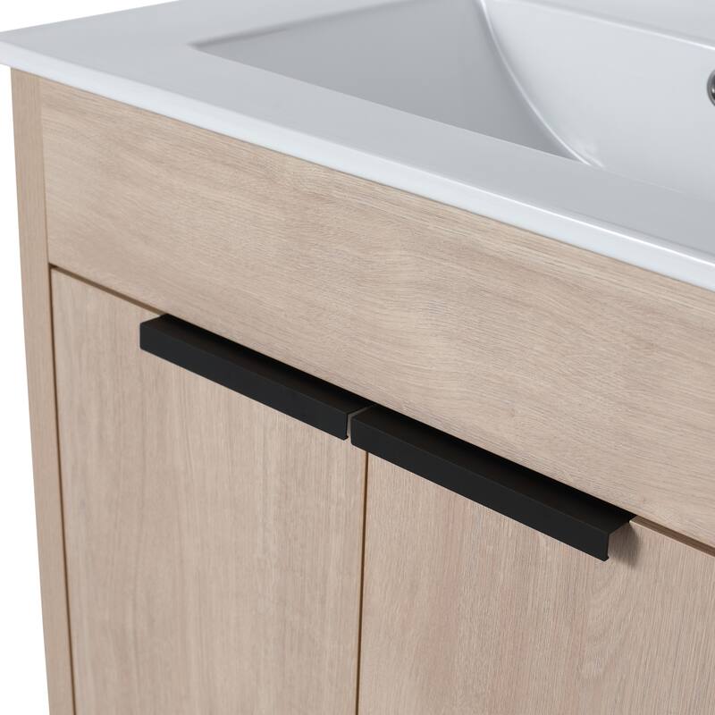 24" Bathroom Vanity with Ceramic Sink