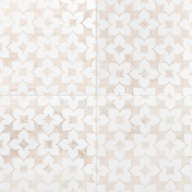 The Tile Life Phlox 8x8 Porcelain Floor and Wall Tile - White - Case of 25 (10.76 Sq. ft.)
