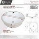 preview thumbnail 6 of 10, STYLISH 16 inches Round Undermount Ceramic Bathroom Sink with 2 Overflow Finishes - 16" x 16" x 7"