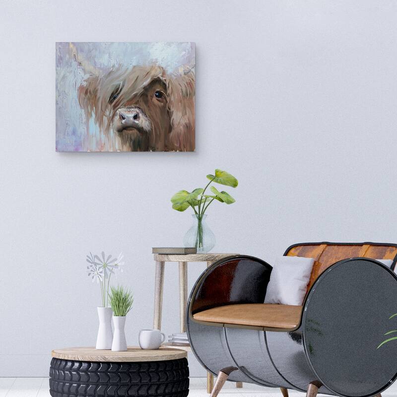 Highland Cutie by Jennifer Stottle Taylor Canvas Art Print