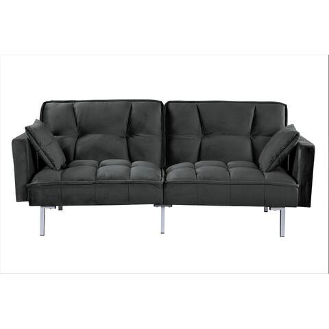 Bernal 75.6"W Velvet Futon Sofa Bed Sleeper