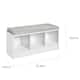 Porch & Den Southbrook 3-cube Storage Bench w/ Grey Cushion