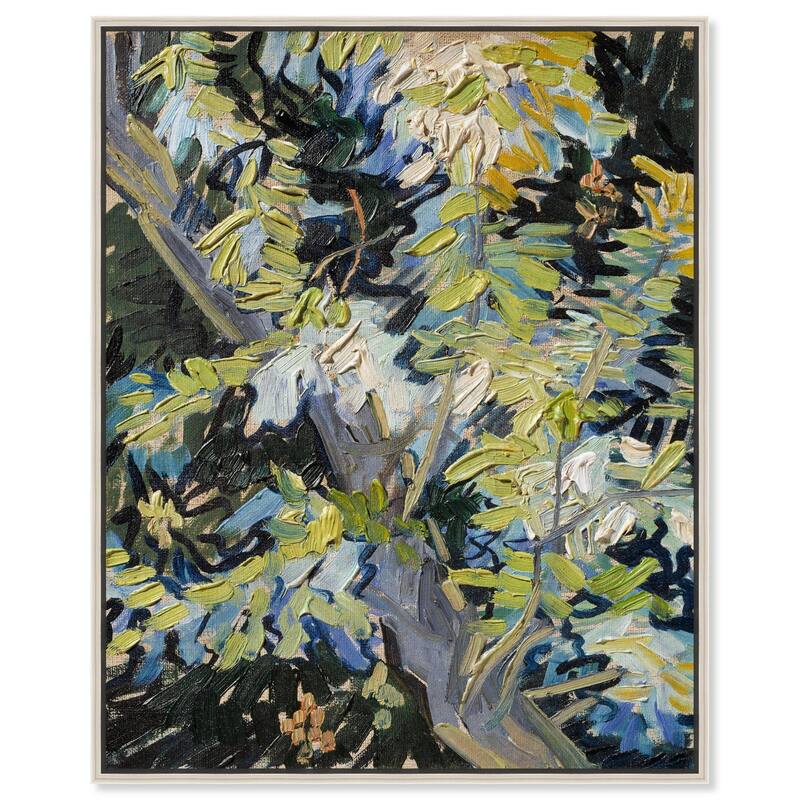 Blossoming Acacia Branches 1890 Canvas by Art Remedy - Silver - 36" x 45"