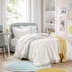 preview thumbnail 39 of 50, Chelsea Square Himari Diamond Quilted Ruffle Edge Comforter Set Ivory - Twin