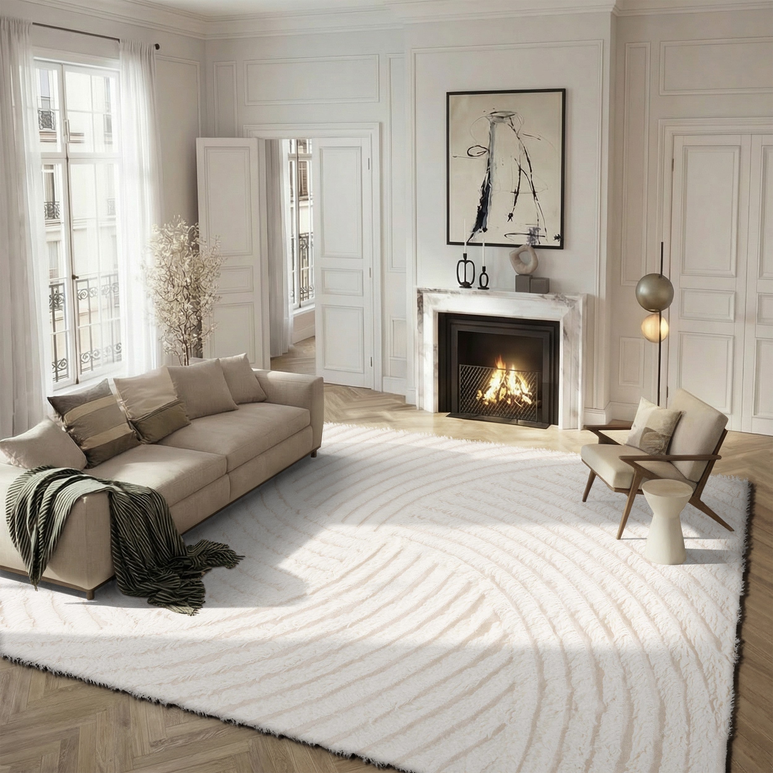 SAFAVIEH Handmade Casablanca Ninell Shag Wool Rug - Overstock