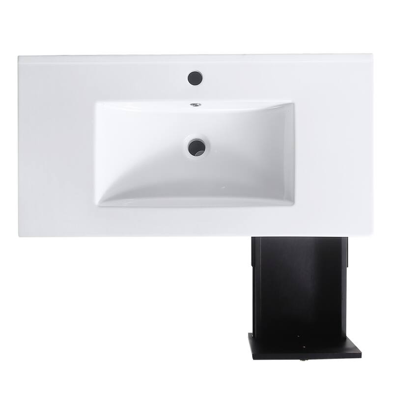 36" Bathroom Vanity with Ceramic Basin