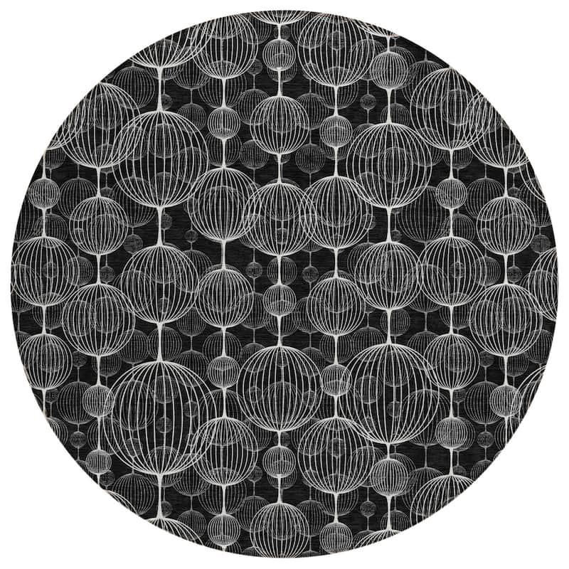 HomeRoots Geometric Transitional Rectangle Outdoor Rug