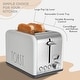 preview thumbnail 14 of 28, Rae Dunn Toaster, Stainless Steel 2 Slice Square Toaster, Wide Slot with 5 Browning Levels, with Bagel, Defrost