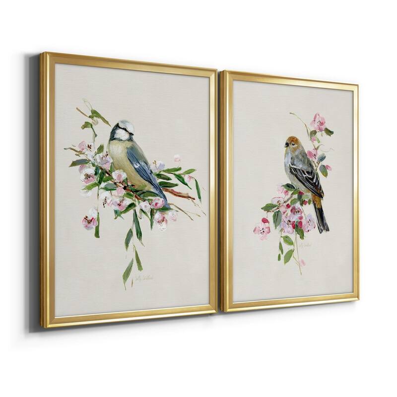 Spring Song Blue Bird Premium Framed Print - Ready to Hang - Multi-Color