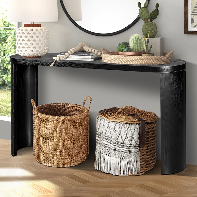 60'' Thick Top Entryway Table, Curved Legs, Support The Installation Of Inward-facing Or Outward-facing for Sofas