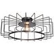 preview thumbnail 1 of 0, Access Lighting Wired 1-light Black LED Horizontal Cage Flush Mount