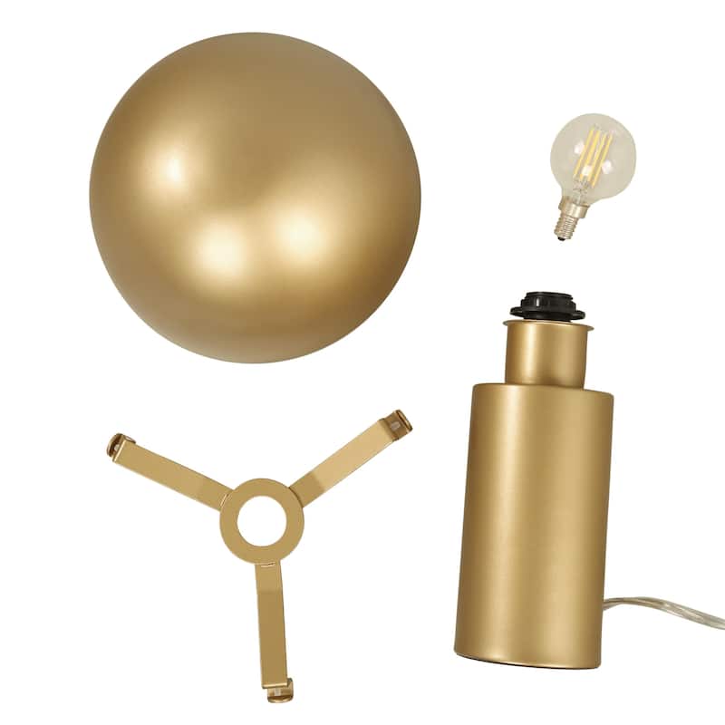 Mushroom Metal LED Round Gold Table Lamp