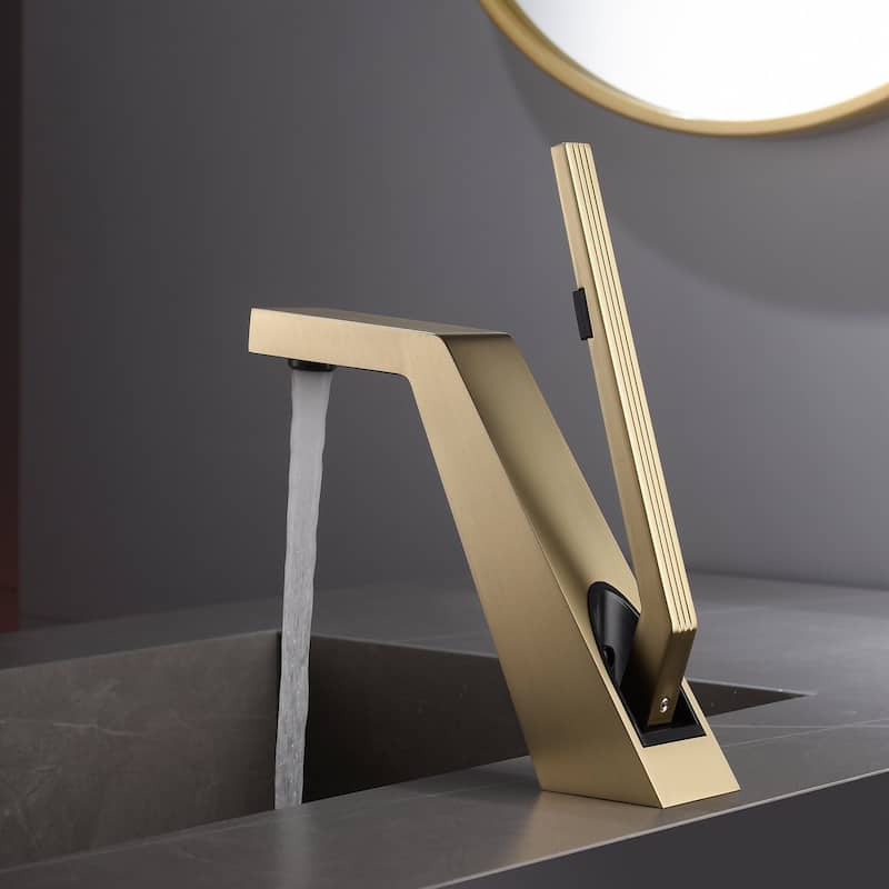 Solid Brass Single-handle Bathroom Vanity Sink Faucet