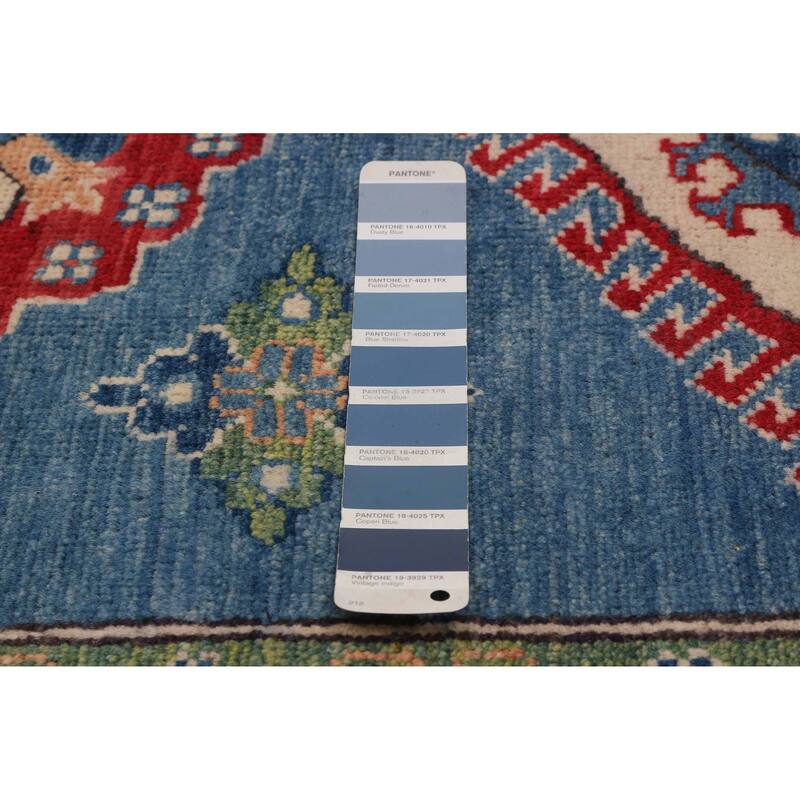 ECARPETGALLERY Hand-knotted Uzbek Ghazni Blue Wool Rug - 9'0 x 11'10