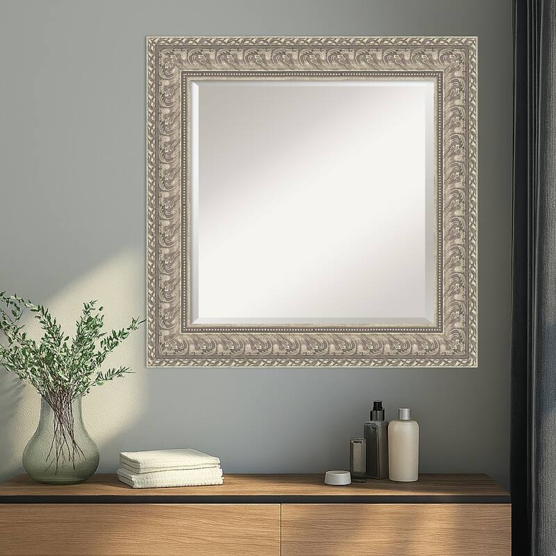 Sydney Silver Beveled Framed Wall Mirror