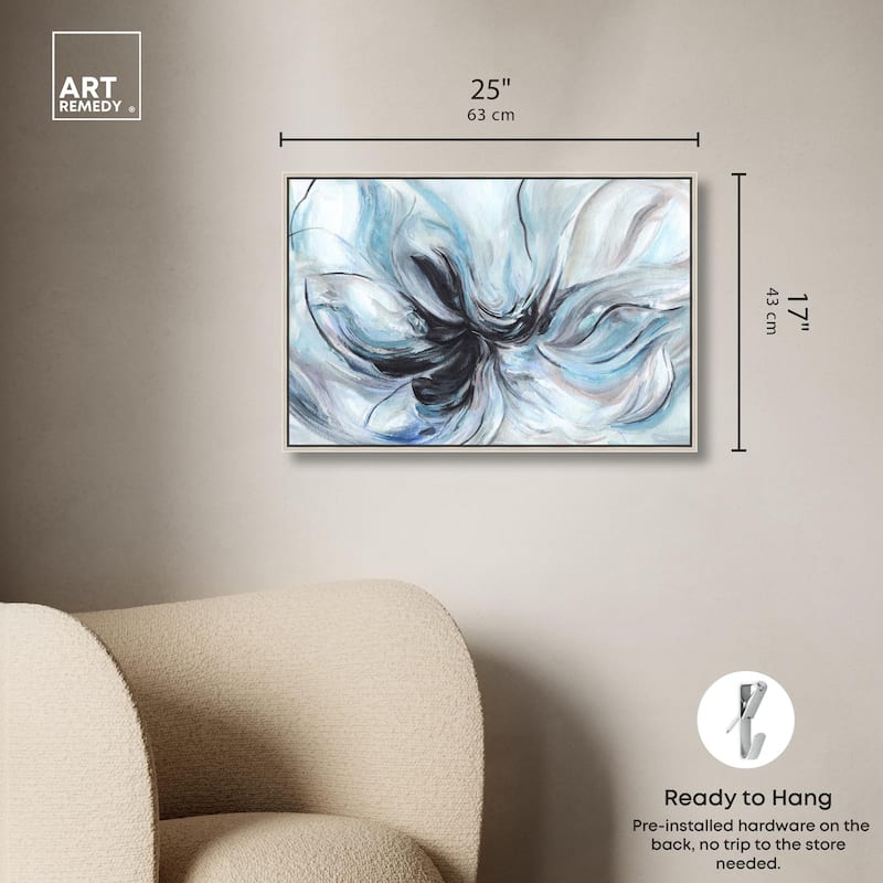 Soft Blues Canvas by Art Remedy