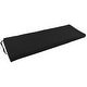 preview thumbnail 15 of 20, Twill Indoor Bench Cushion (48-, 51-, or 54-inches wide) 48" wide - Black