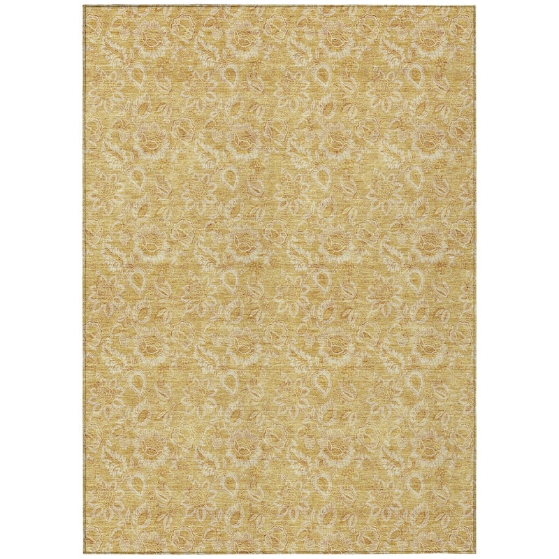 HomeRoots Floral Transitional Rectangle Outdoor Rug