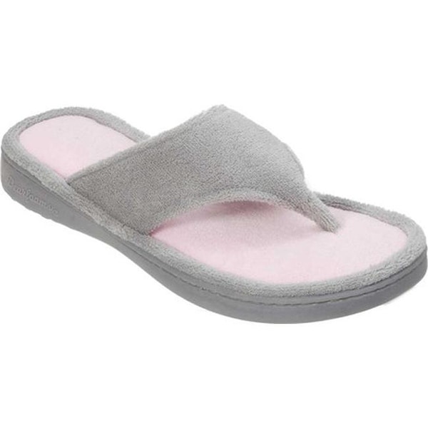 dearfoams women's terry thong slippers
