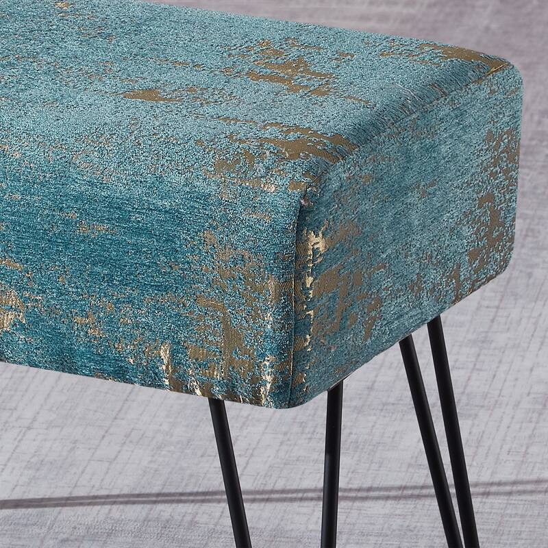 Jacquard Chenille Ottoman