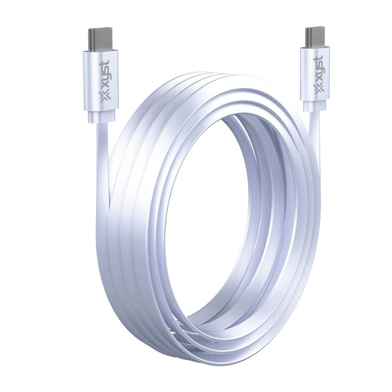 Xyst Flat USB-C to USB-C Charge and Sync Cable 4Ft