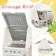 preview thumbnail 3 of 8, Kids Toy Storage Organizer with 14 Bins, Multi-functional Nursery Organizer Kids Furniture Set Toy Storage Cabinet Unit