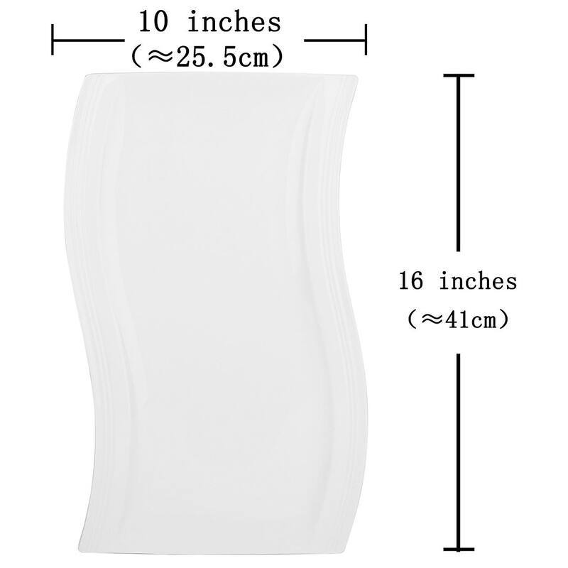 MALACASA Flora Porcelain Rectangular Serving Plates