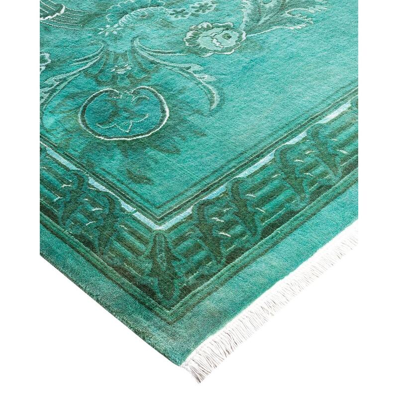Contemporary Overdyed Wool Hand Knotted Area Rug - 8' 3" x 11' 5"