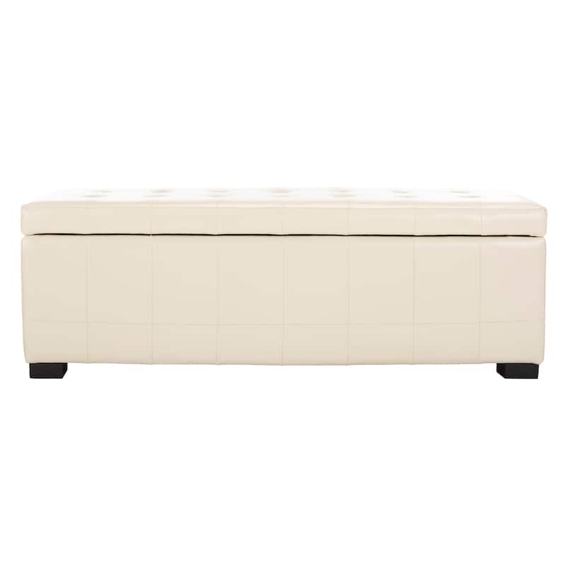 SAFAVIEH Karrie Large Black Storage Bench - 46.9" x 18.3" x 16.7" - 48Wx18Dx17H