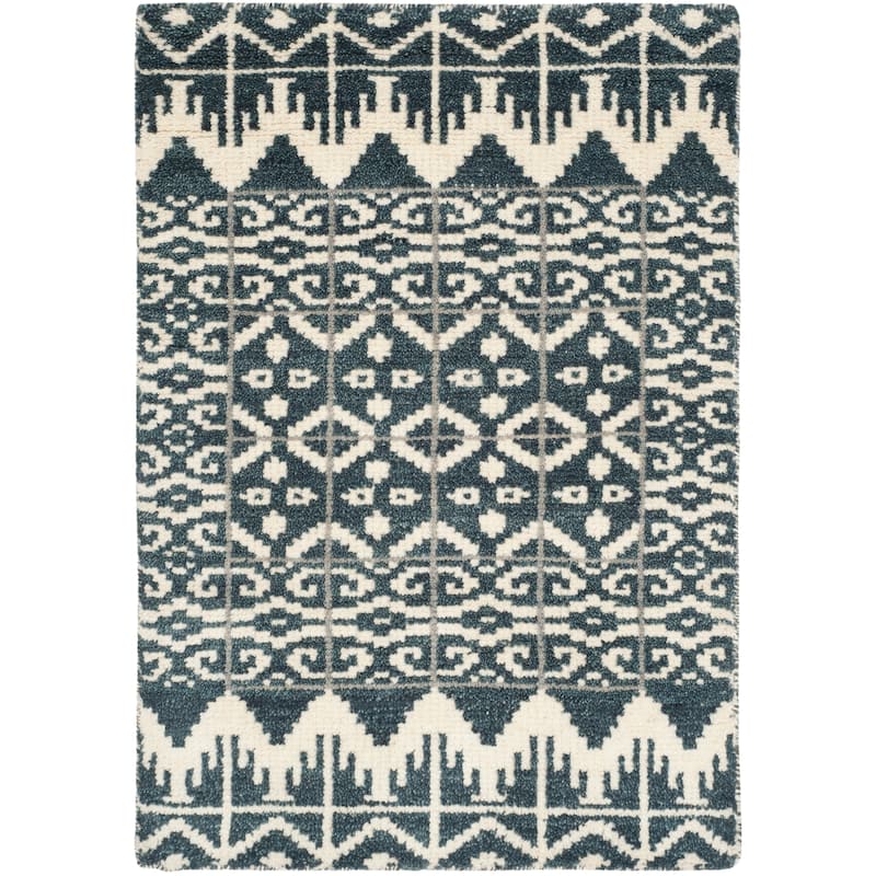 SAFAVIEH Hand-knotted Kenya Vanita Southwestern Tribal Wool Rug - 2' x 3' - Charcoal