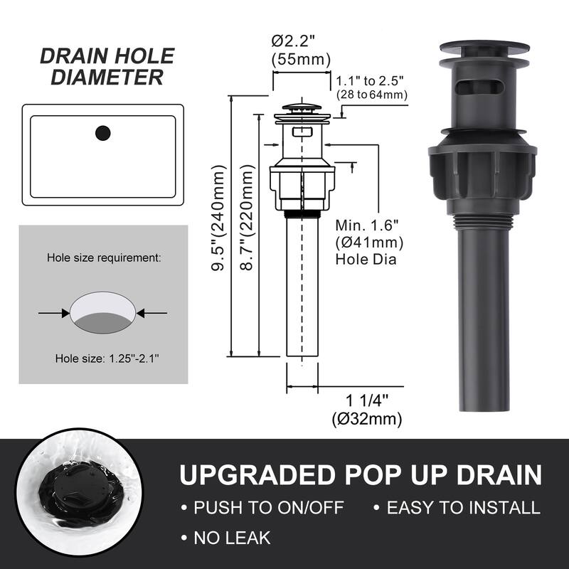 WOWOW 8 in. Widespread Double Handle Bathroom Faucet