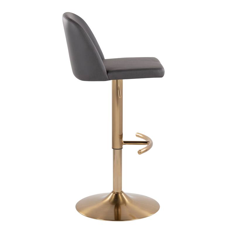 Strick & Bolton Oscar Adjustable Bar Stool with Rounded T Footrest (Set of 2)