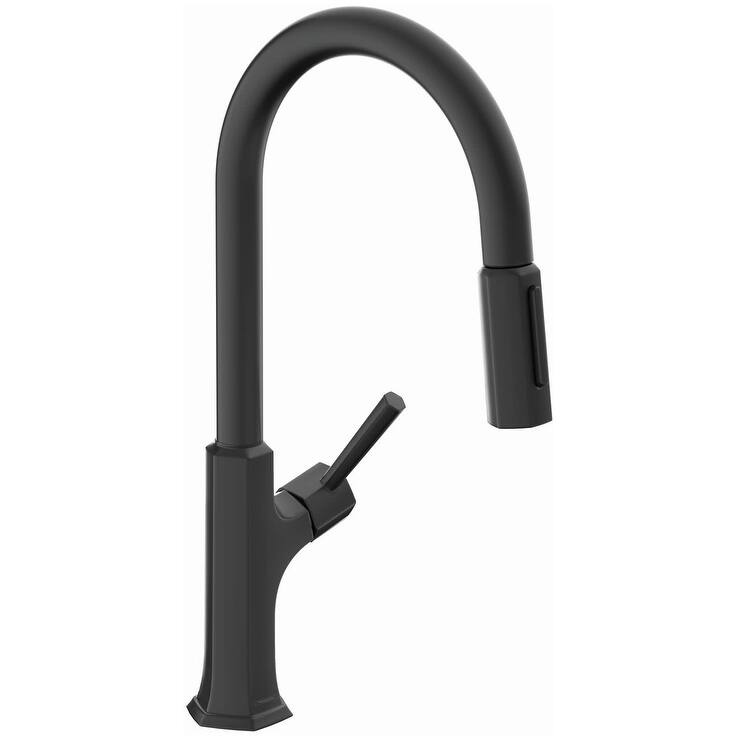 Hansgrohe Locarno 1.75 GPM Pull Down Kitchen Faucet HighArc Spout with - Matte Black